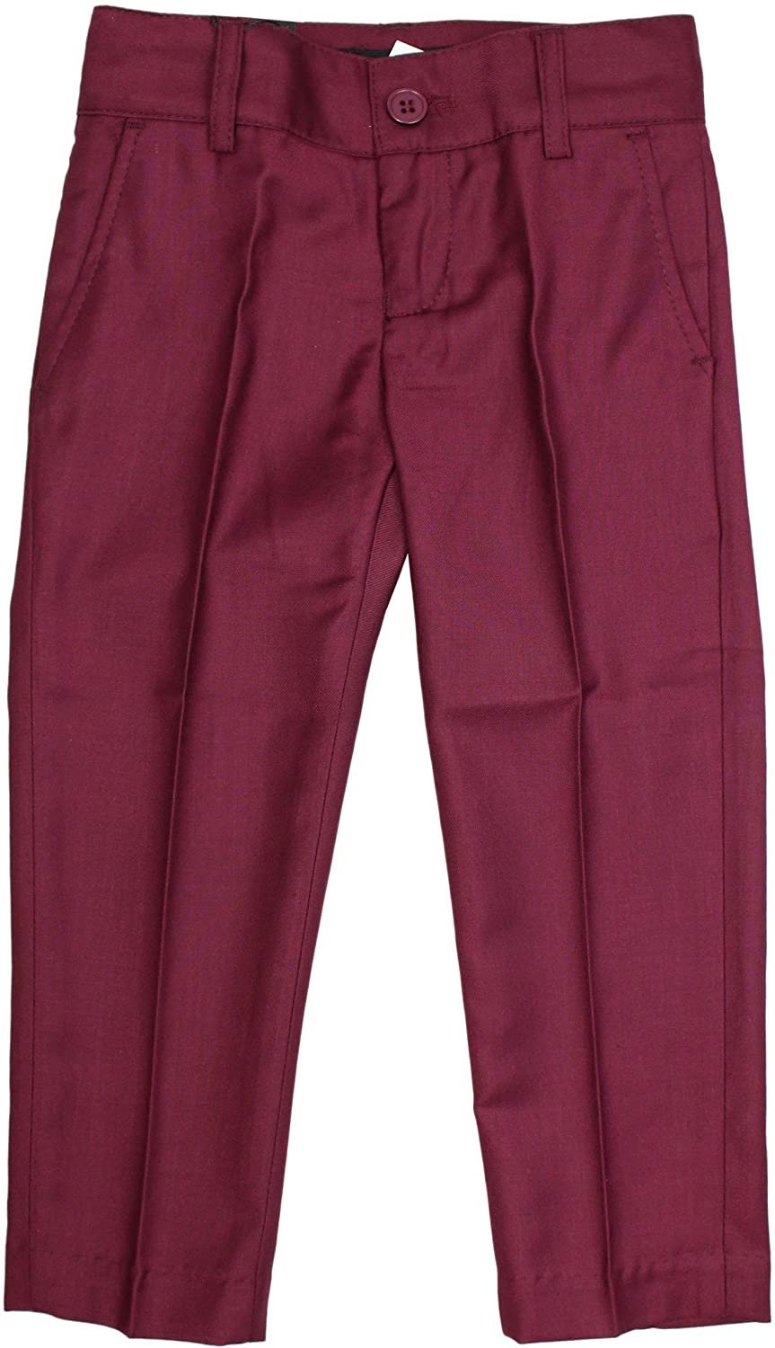 Armando Martillo Boys Flat Front Adjustable Waist Extra Slim Skinny Fit Dress Pants