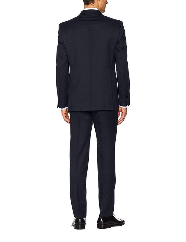 Adam Baker Men’s Extreme Slim Fit Wool 2-Piece Double-Breasted Suit Set | Luxury Jacket & Trousers for Men – Colors