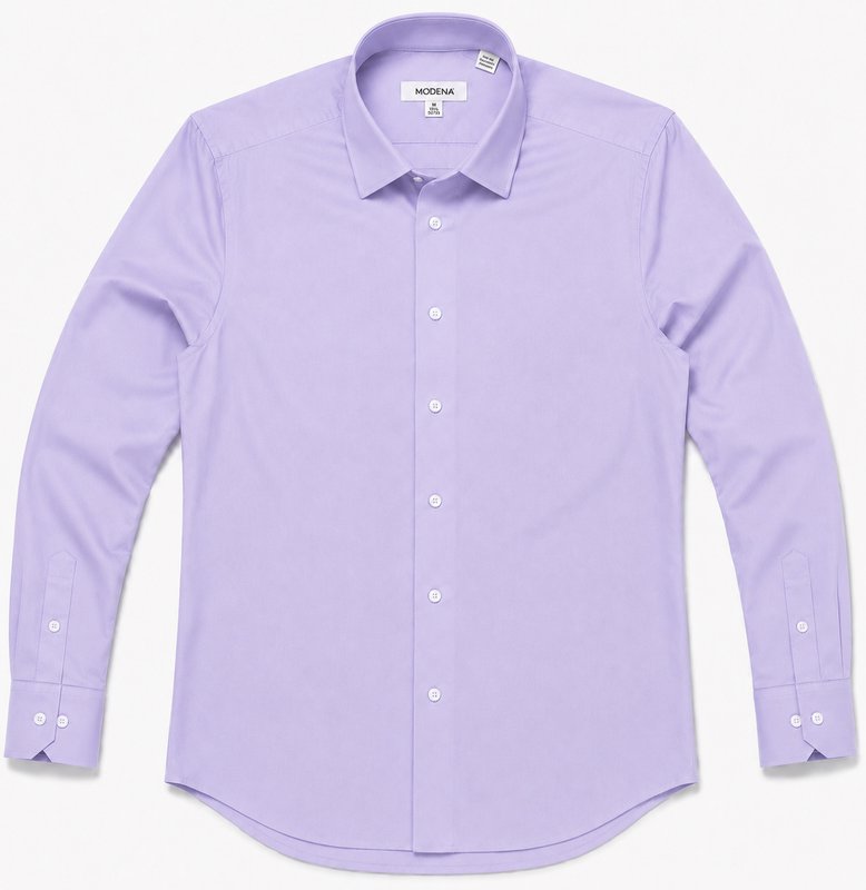 Modena Men’s Contemporary (Slim) Fit Long Sleeve Solid Dress Shirt