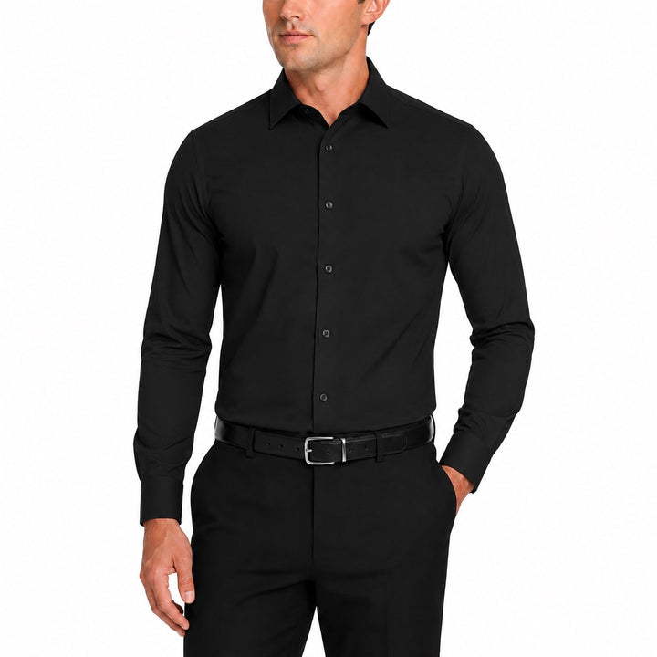 Modena Men's Extra Slim Fit Long Sleeve Solid Dress Shirt