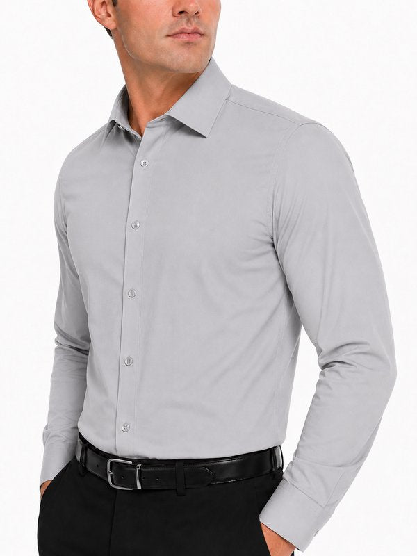 Modena Men’s Contemporary (Slim) Fit Long Sleeve Solid Dress Shirt