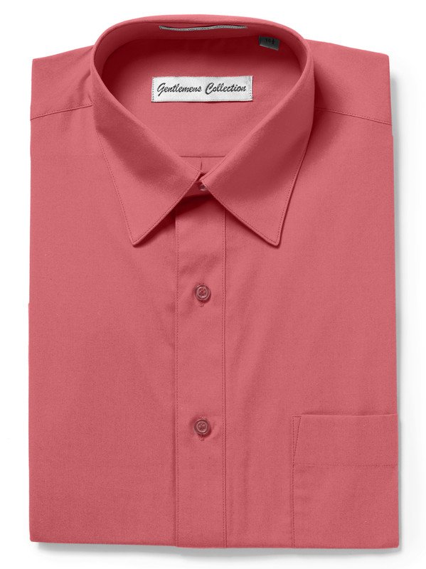 Gentlemens Collection Mens Short Sleeve Classic & Slim Fit Easy Care Dress Shirt - Colors