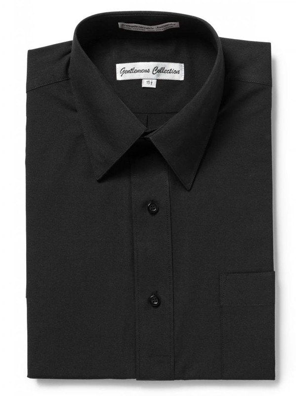 Gentlemens Collection Mens Short Sleeve Classic & Slim Fit Easy Care Dress Shirt - Colors