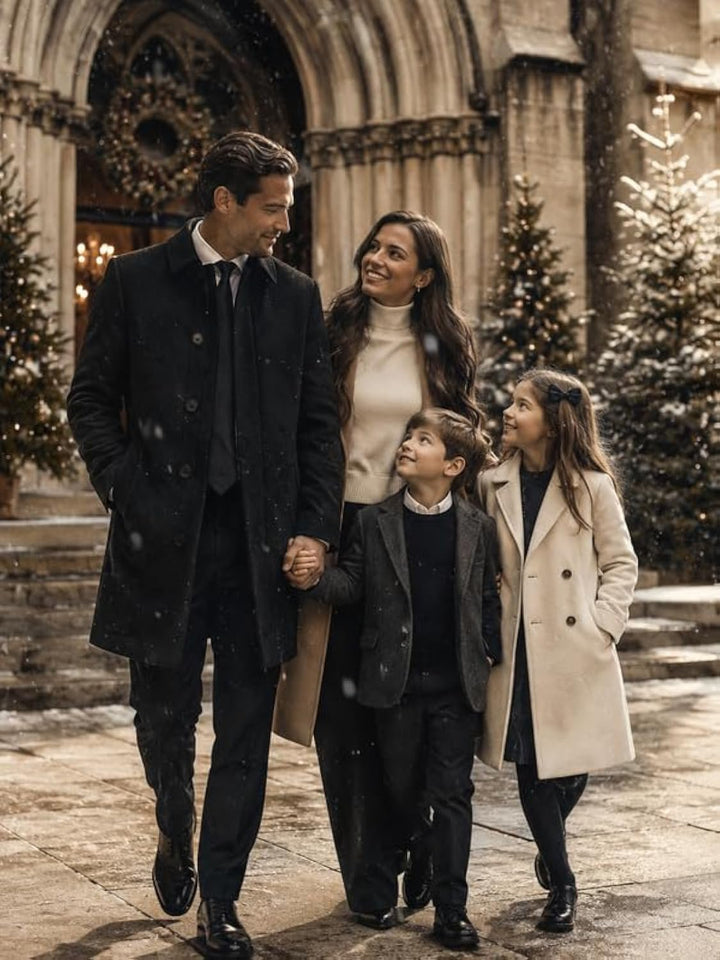 Adam Baker Men's Northfall Classic Fit Wool Blend Down Alternative Insulated Overcoat