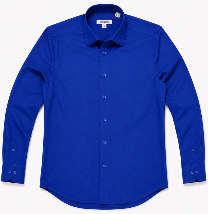 Modena Men’s Contemporary (Slim) Fit Long Sleeve Solid Dress Shirt