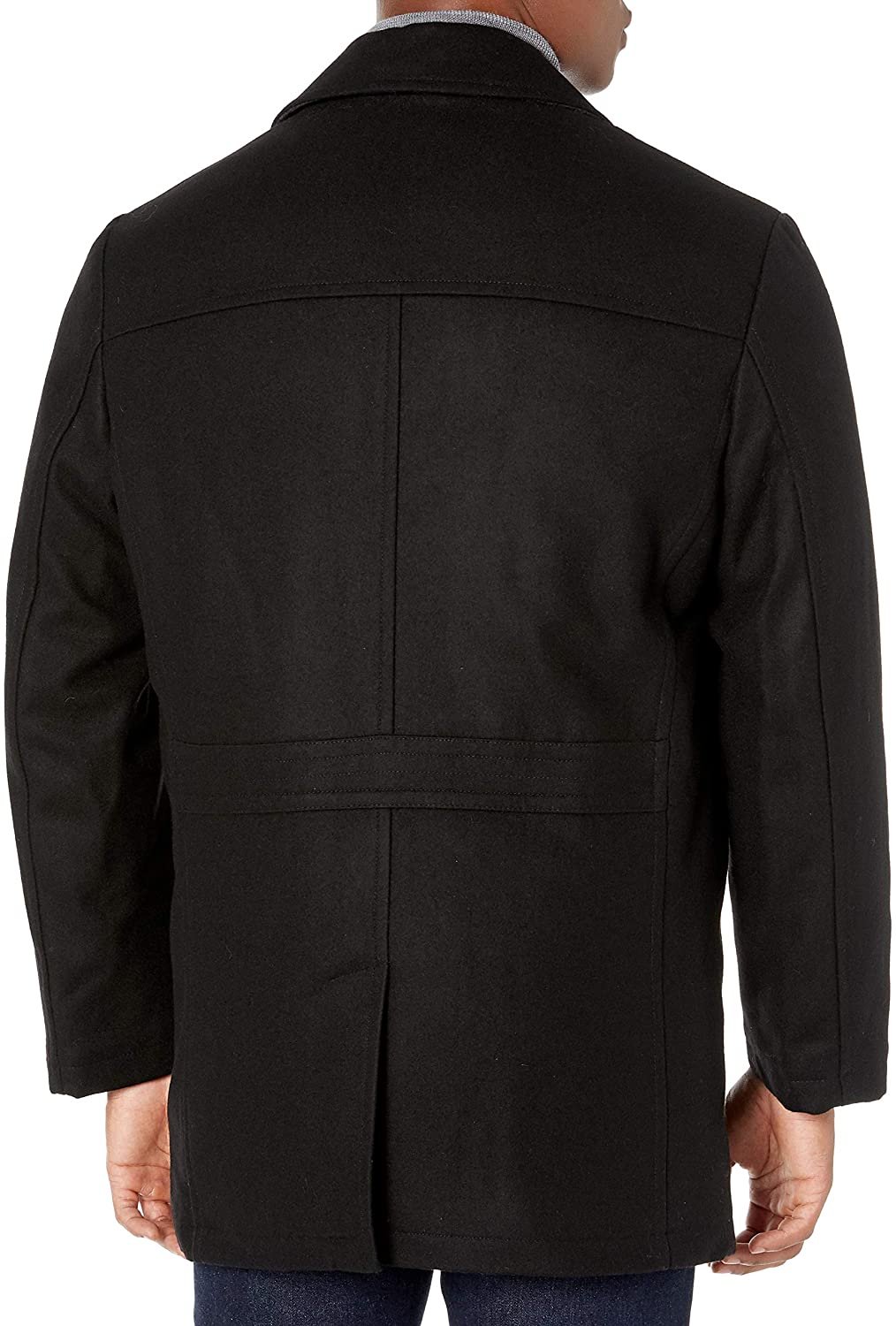LONDON FOG mens Amity 34" Wool Blend Car Coat With Scarf