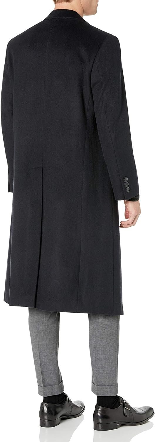 Adam Baker Men's Single Breasted Luxury Wool Full Length Topcoat - Available in Colors