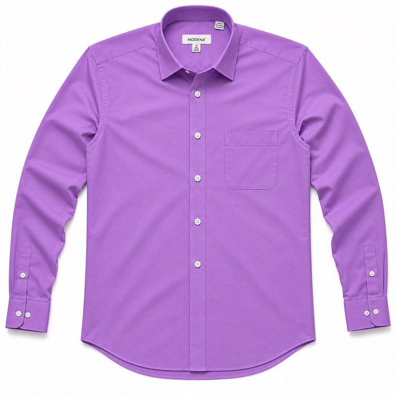 Modena Men’s Contemporary (Slim) Fit Long Sleeve Solid Dress Shirt