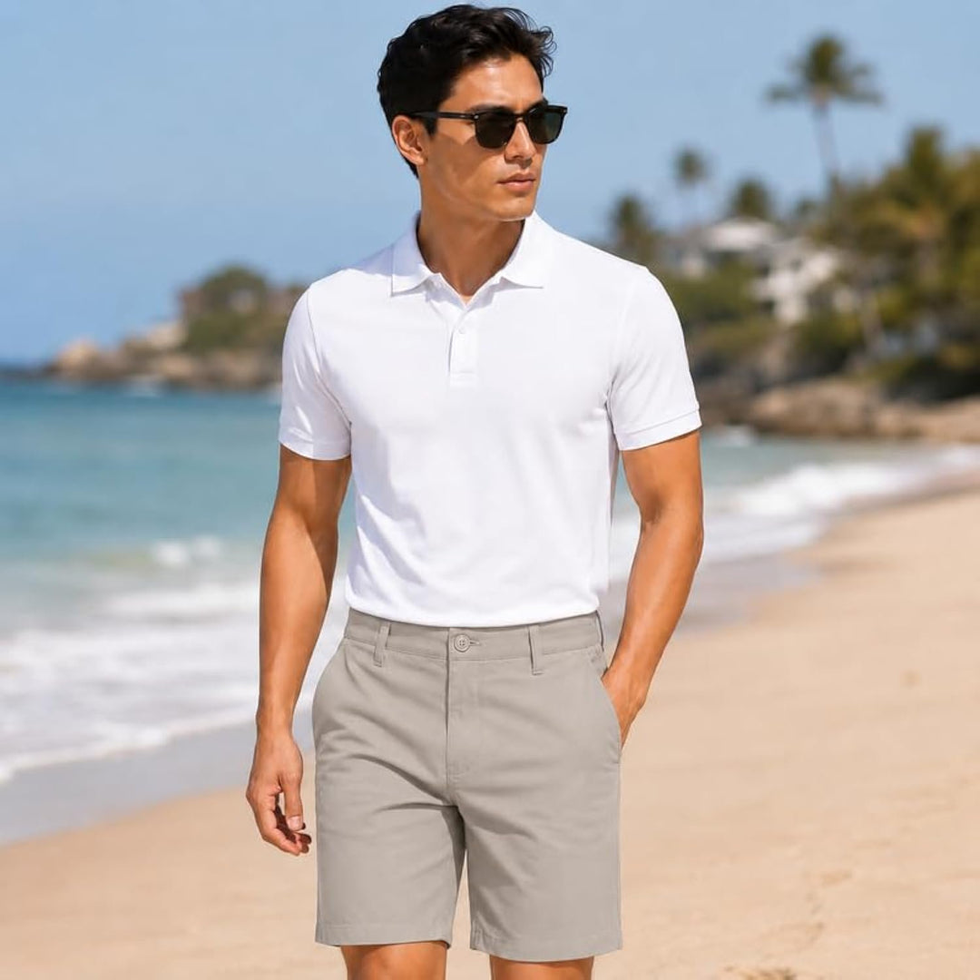 Marquis Men's Straight Fit Flex Flat Front Stretch Shorts