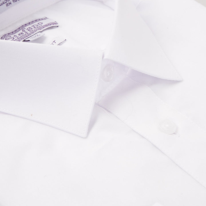 Stefano Men's Classic Fit Convertible Cuffs Solid Dress Shirt - Many Colors Available