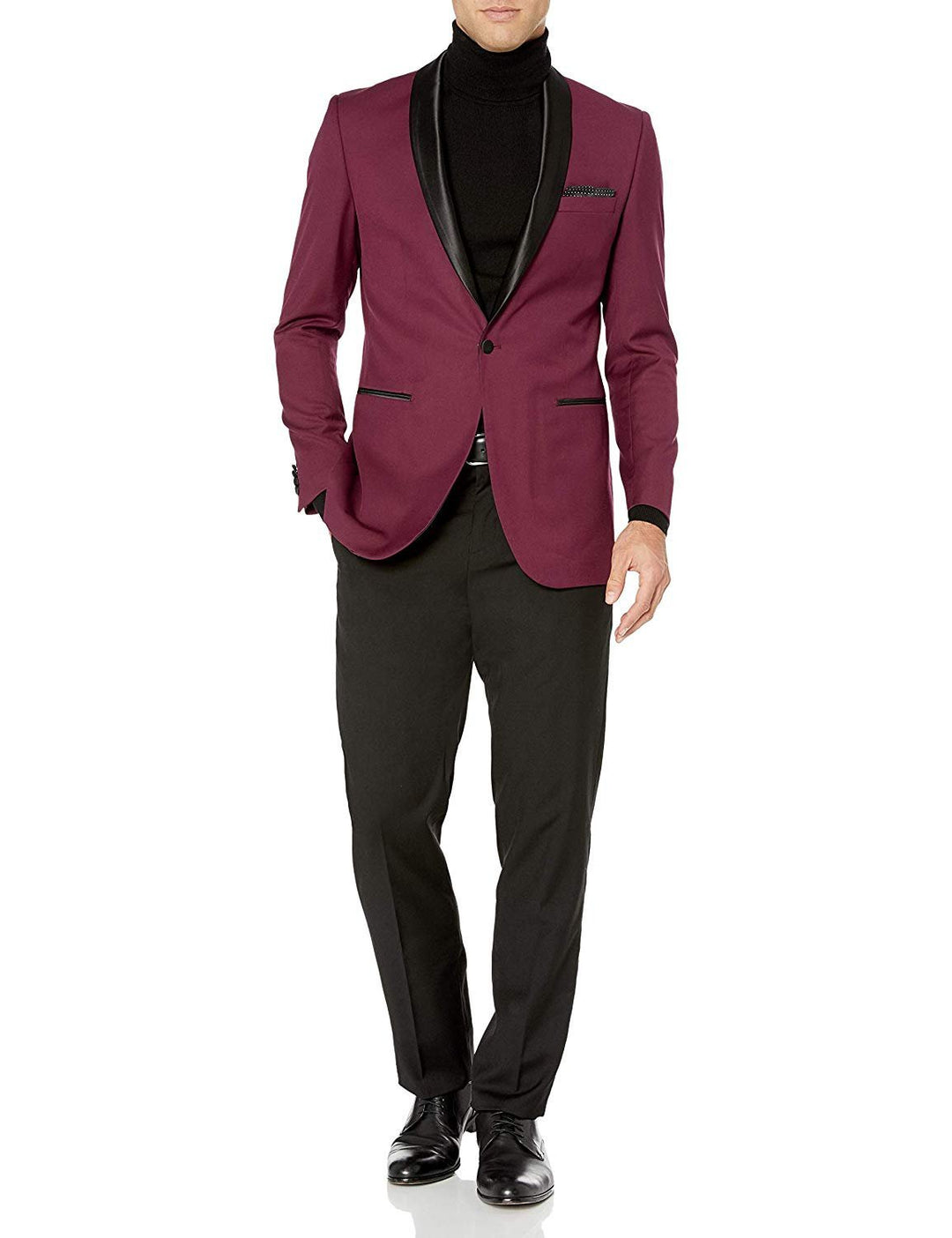 Adam Baker Men's Shawl Collar Slim Fit Two-Piece Formal Tuxedo