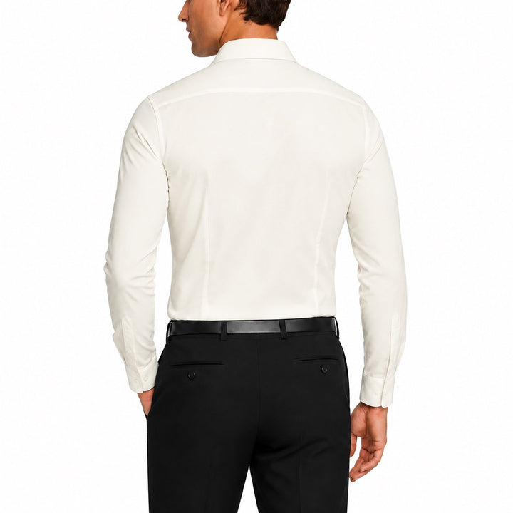 Modena Men's Extra Slim Fit Long Sleeve Solid Dress Shirt