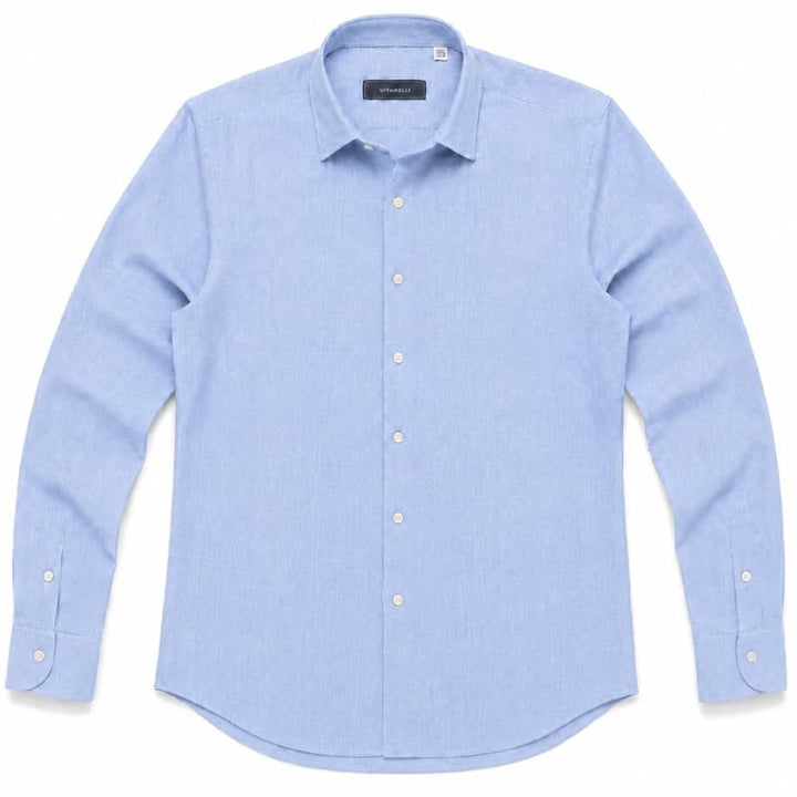 Adam Baker Men's Linen Shirt, Long Sleeve Cotton Linen Casual Shirt, Lightweight Breathable Summer Wedding Vacation Shirt