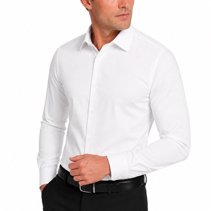 Modena Men's Extra Slim Fit Long Sleeve Solid Dress Shirt