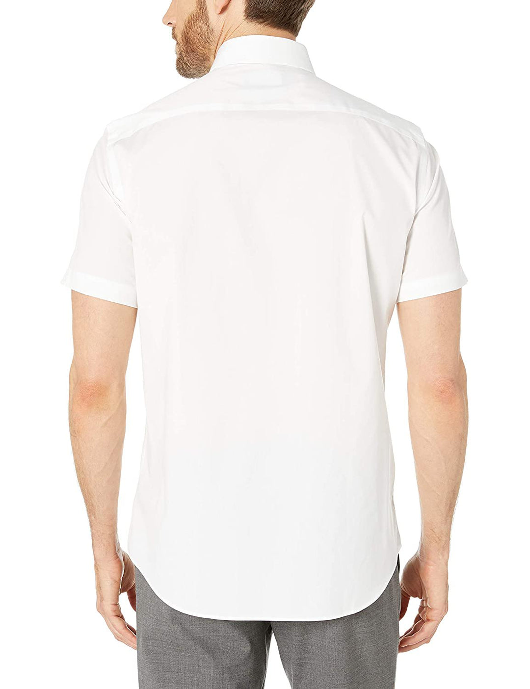 Gentlemens Collection Men's Slim Fit Short Sleeve Easy Care Solid Dress Shirt