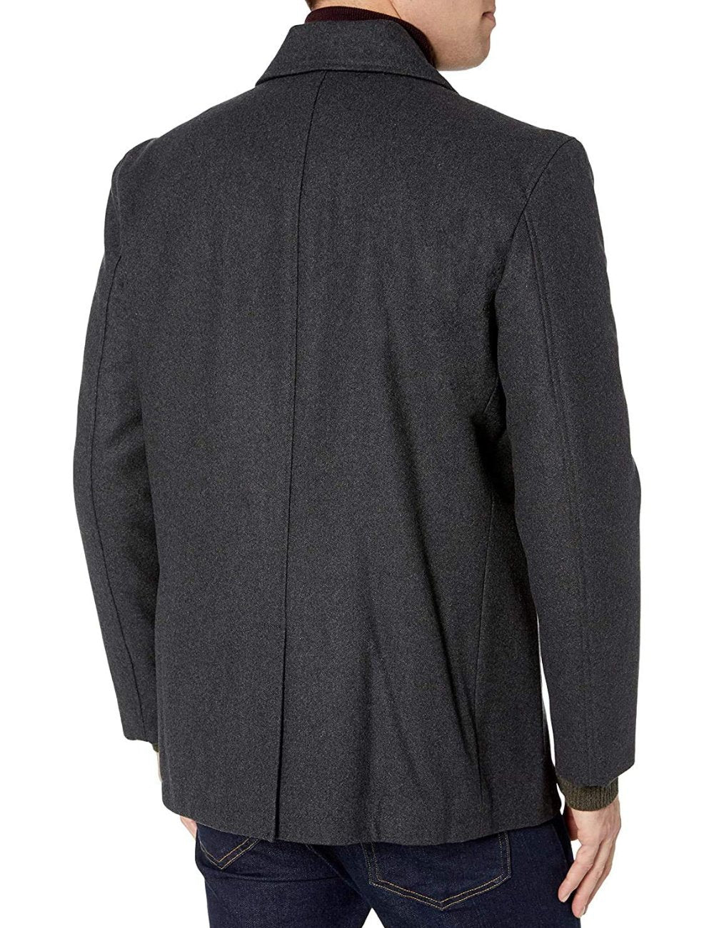 London Fog Men's Wool Blend Double Breasted Pea Coat