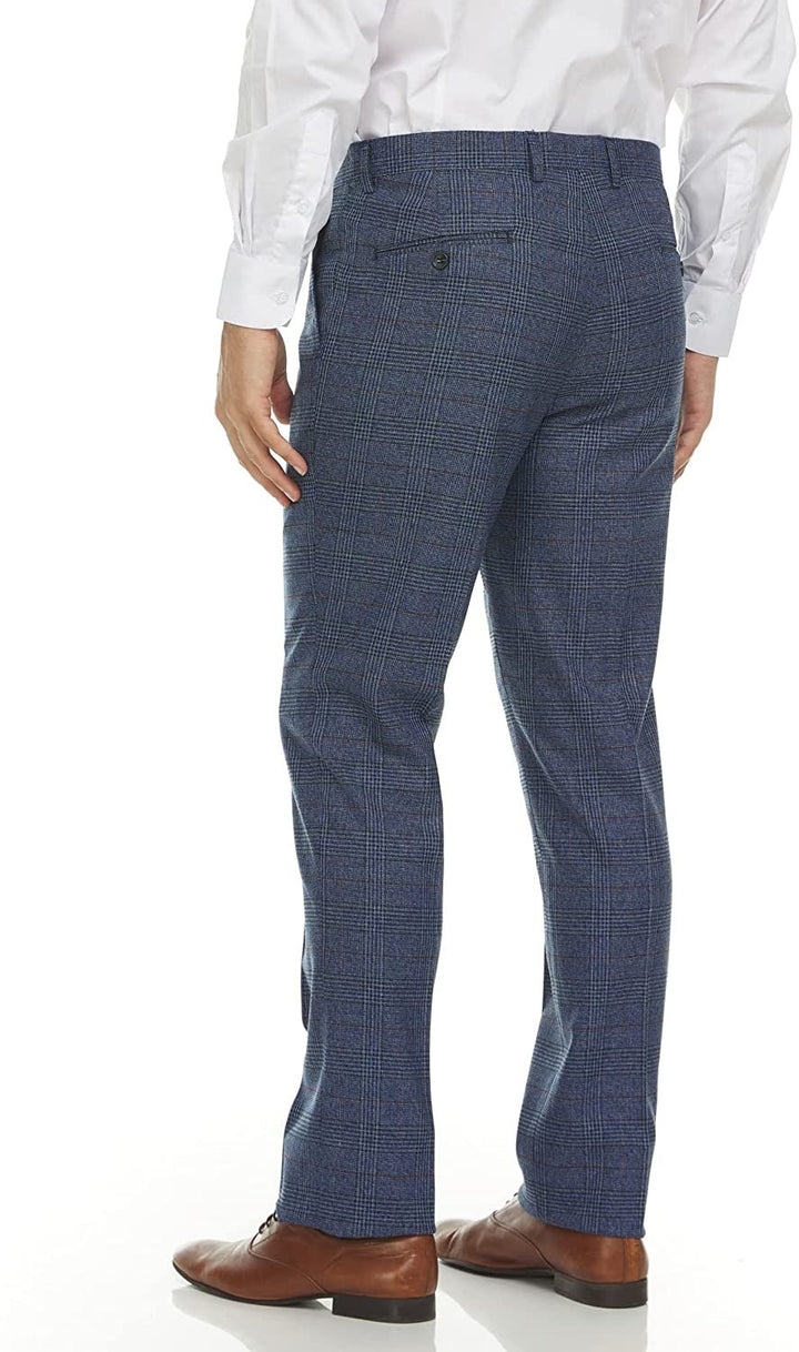Adam Baker Men's Slim Fit Double Breasted 2-Piece (Jacket & Pants) Suit Set