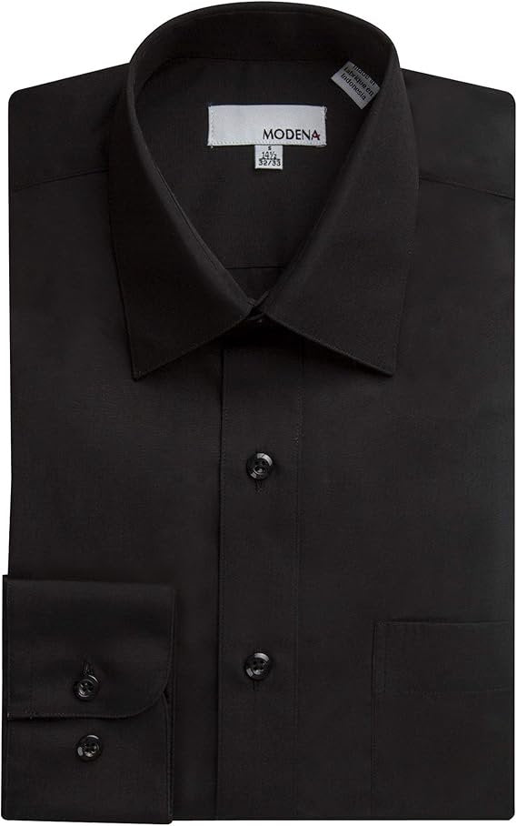 Modena Men’s Regular Fit Long Sleeve Solid Dress Shirt – Colors