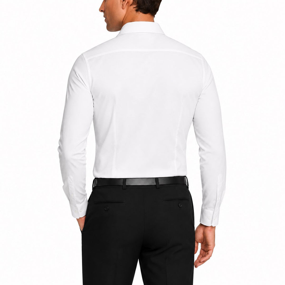 Modena Men's Extra Slim Fit Long Sleeve Solid Dress Shirt