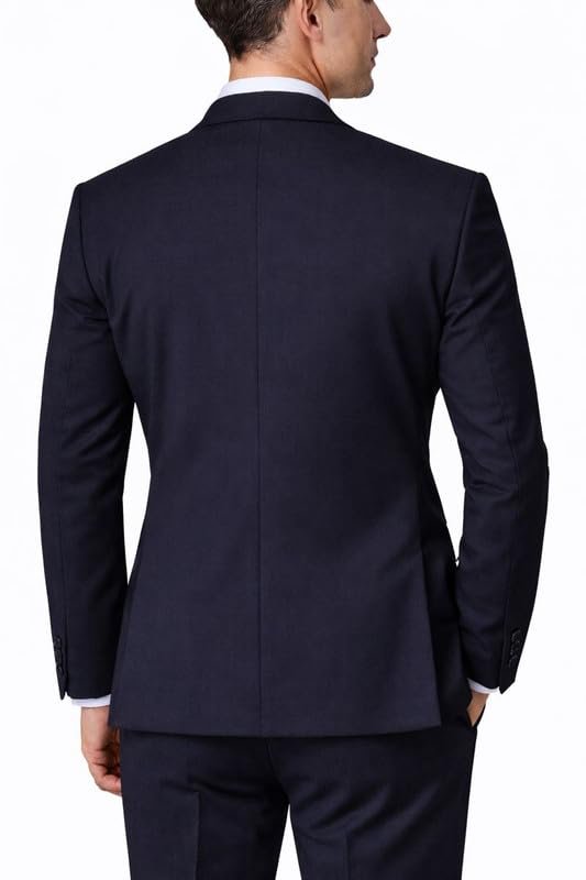 Adam Baker Men’s Extreme Slim Fit Wool 2-Piece Double-Breasted Suit Set | Luxury Jacket & Trousers for Men – Colors