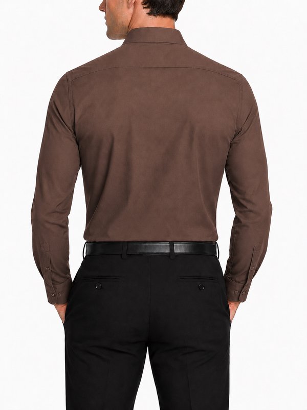 Modena Men’s Contemporary (Slim) Fit Long Sleeve Solid Dress Shirt