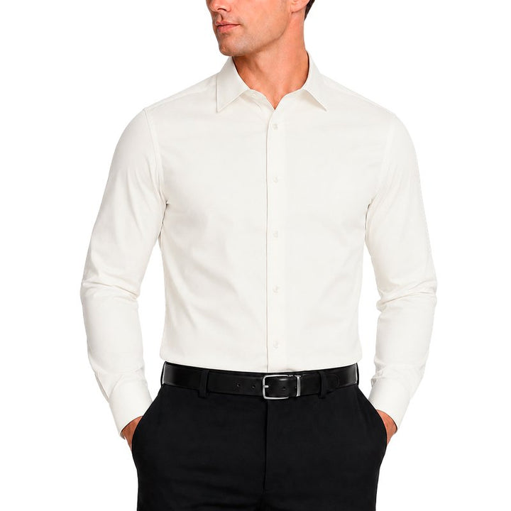 Modena Men’s Contemporary (Slim) Fit Long Sleeve Solid Dress Shirt