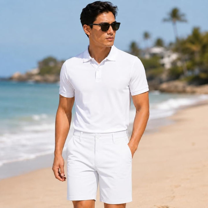 Marquis Men's Straight Fit Flex Flat Front Stretch Shorts