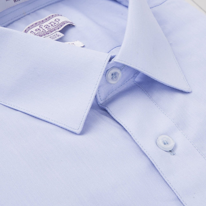 Stefano Men's Classic Fit Convertible Cuffs Solid Dress Shirt - Many Colors Available