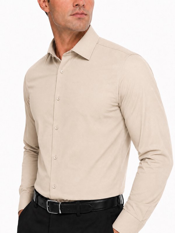 Modena Men’s Contemporary (Slim) Fit Long Sleeve Solid Dress Shirt