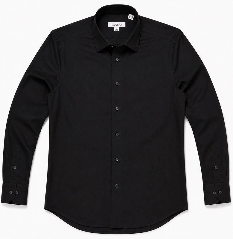 Modena Men’s Contemporary (Slim) Fit Long Sleeve Solid Dress Shirt