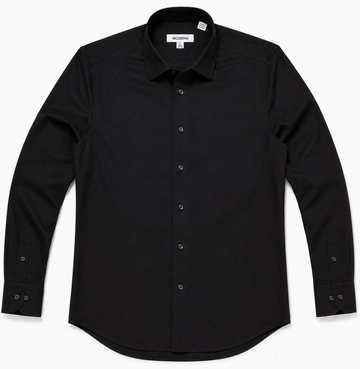 Modena Men’s Contemporary (Slim) Fit Long Sleeve Solid Dress Shirt