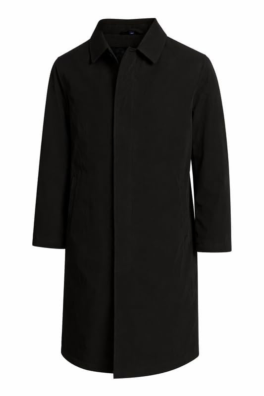 Adam Baker Bergen Men's Trench Coat – Full Length Waterproof Raincoat, Single-Breasted with Zip-Out Liner