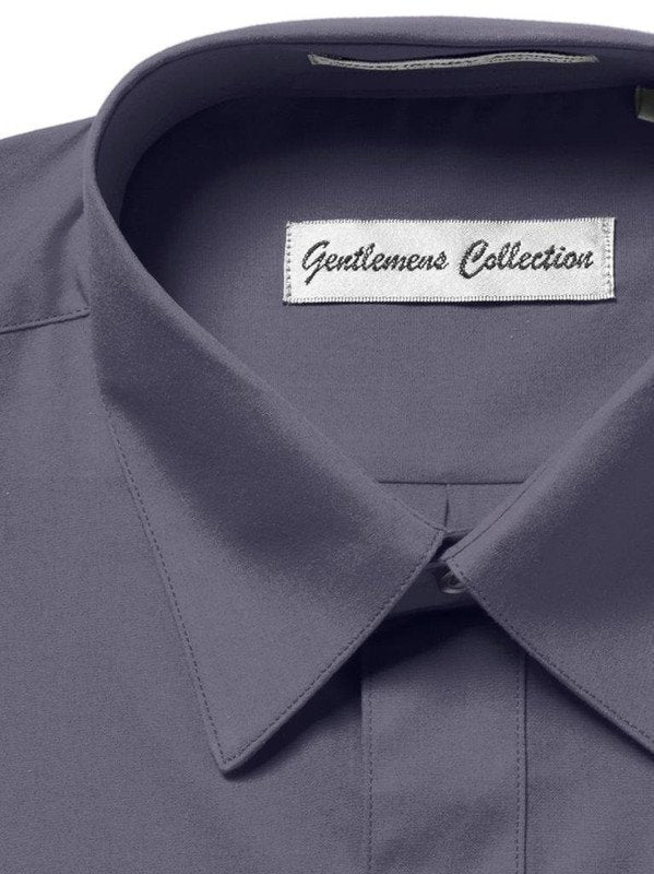 Gentlemens Collection Mens Short Sleeve Classic & Slim Fit Easy Care Dress Shirt - Colors