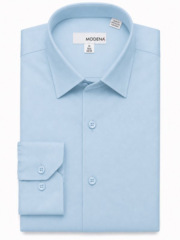 Modena Men’s Contemporary (Slim) Fit Long Sleeve Solid Dress Shirt