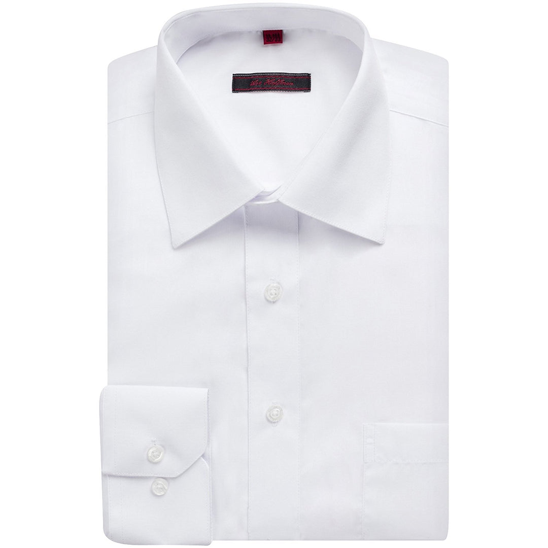 Art Hoffman Men's Regular Fit Long Sleeve Solid Dress Shirt- Many Colors
