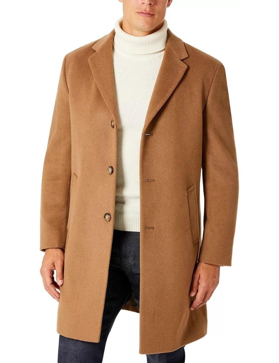 Michael Kors Men's Single Breasted Wool/Cashmere Madison Topcoat
