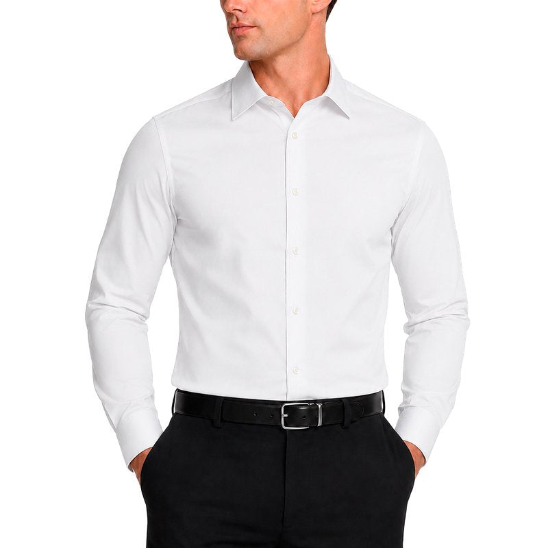 Modena Men’s Contemporary (Slim) Fit Long Sleeve Solid Dress Shirt