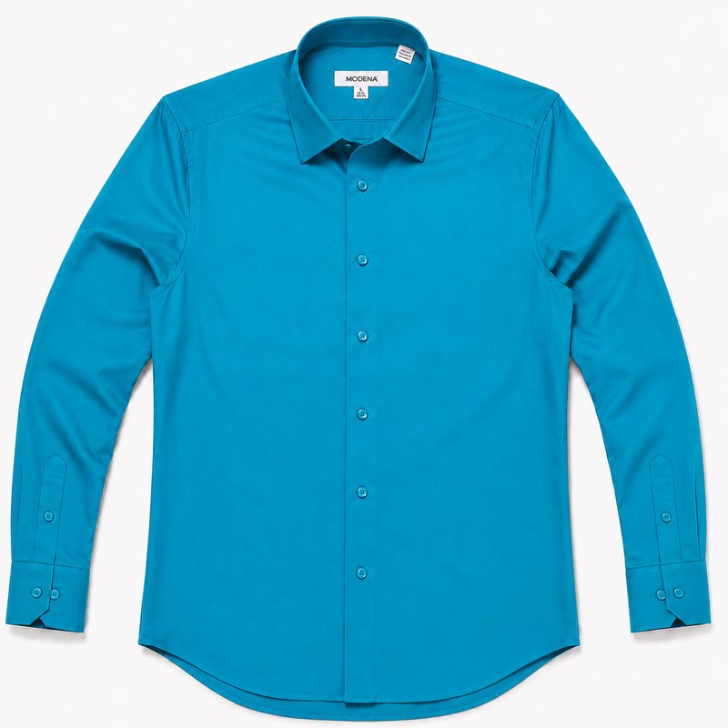 Modena Men’s Contemporary (Slim) Fit Long Sleeve Solid Dress Shirt