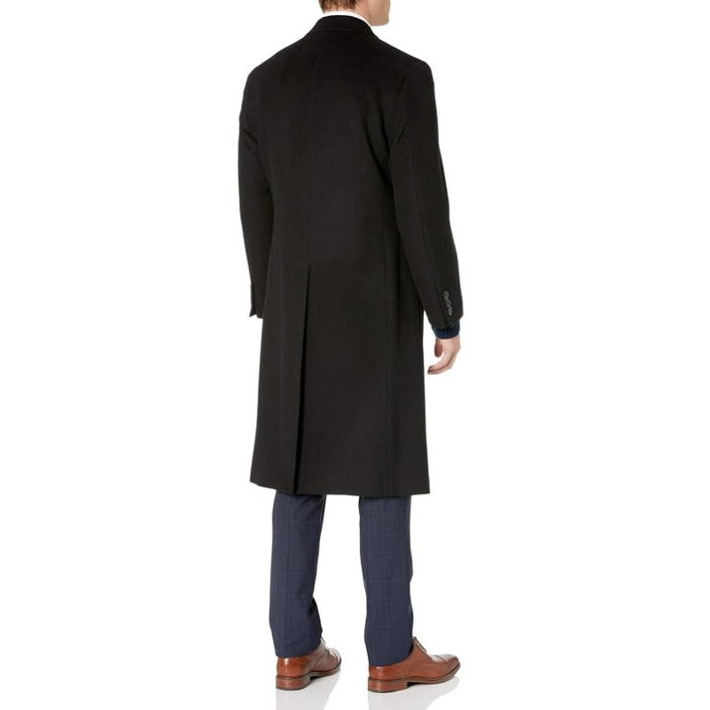 Adam Baker Men's Single Breasted Luxury Wool Full Length Topcoat - Available in Colors