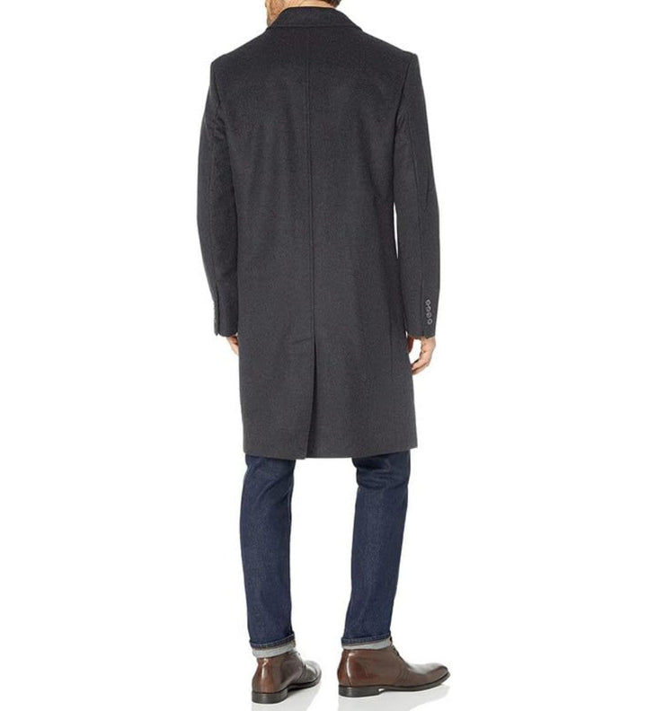 LONDON FOG Men's Classic Fit Overcoat Signature Wool Blend Top Coat (Regular & Big-Tall Sizes)
