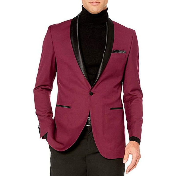Adam Baker Men's Slim Fit Shawl Collar Tuxedo Jacket for Wedding, Business, Prom & Formal Wear (Separates)