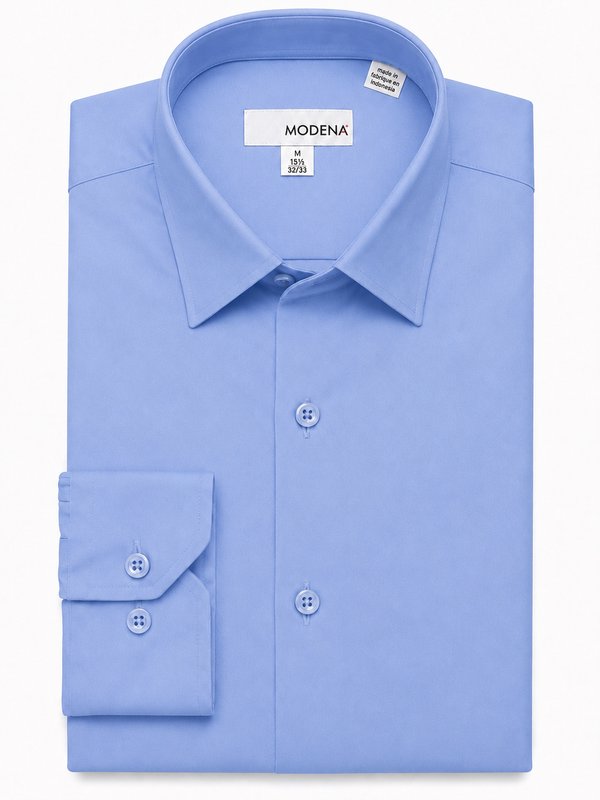 Modena Men’s Contemporary (Slim) Fit Long Sleeve Solid Dress Shirt
