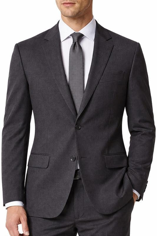 Adam Baker Men’s Extreme Slim Fit Wool 2-Piece Double-Breasted Suit Set | Luxury Jacket & Trousers for Men – Colors
