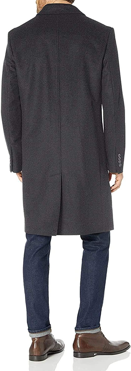 LONDON FOG Men's Classic Fit Overcoat Signature Wool Blend Top Coat (Regular & Big-Tall Sizes)