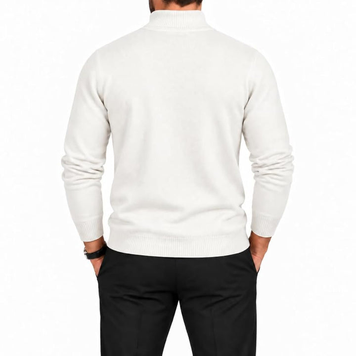 Adam Baker Men's Mock Neck Cotton Blend Knit Pullover Sweater