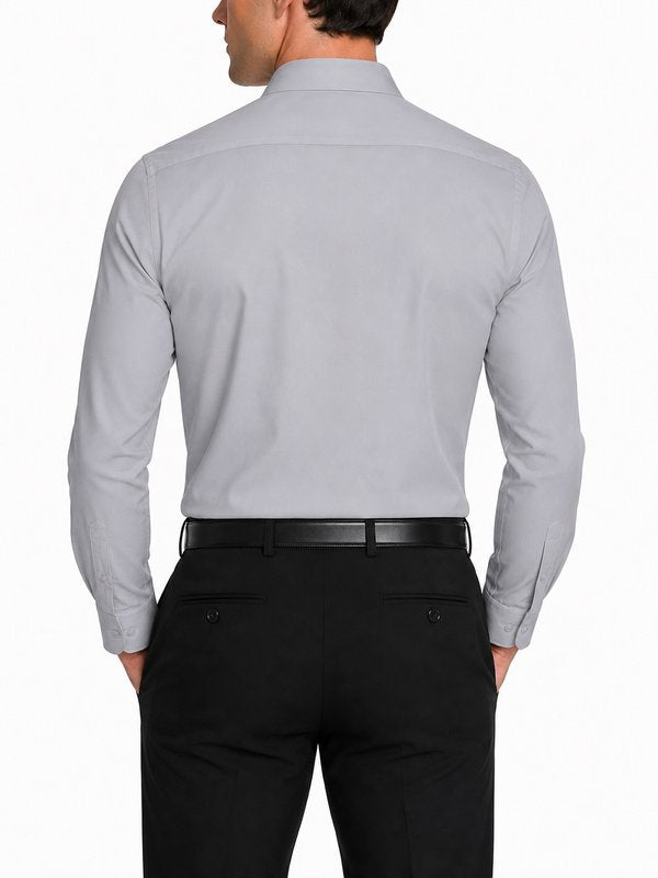 Modena Men's Regular Fit Long Sleeve Solid Dress Shirt French Blue / 15.5