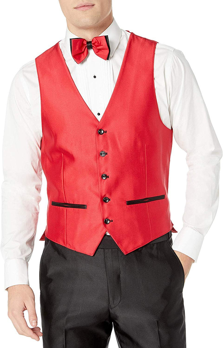 Adam Baker Mens 3-Piece Slim Fit Peak Lapel Formal Tuxedo Suit Set - Colors