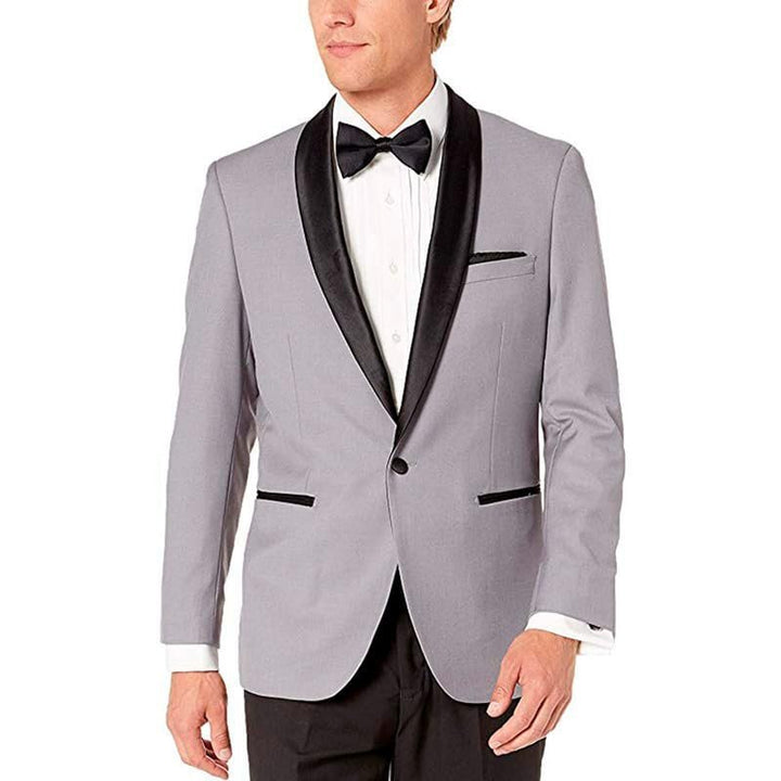 Adam Baker Men's Slim Fit Shawl Collar Tuxedo Jacket for Wedding, Business, Prom & Formal Wear (Separates)