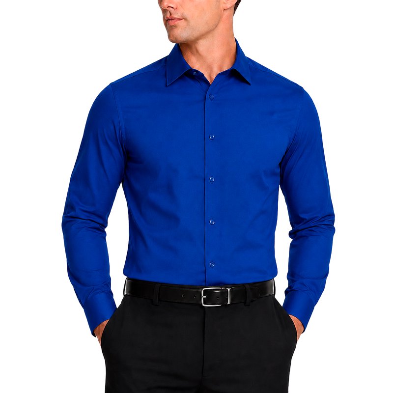 Modena Men’s Contemporary (Slim) Fit Long Sleeve Solid Dress Shirt