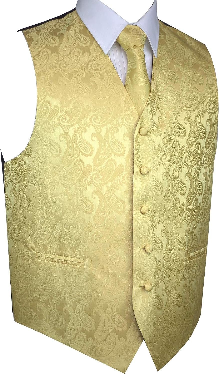 Brand Q Men's Tuxedo Vest, Tie & Pocket Square